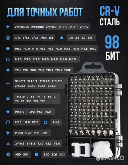Набор отверток 117 предметов