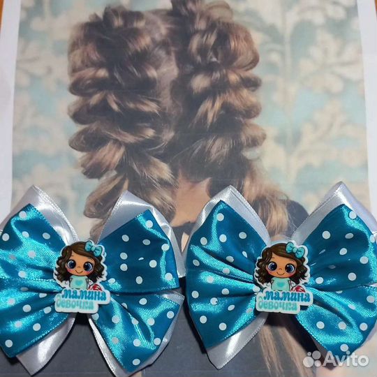 Бантики ручной работы для волос