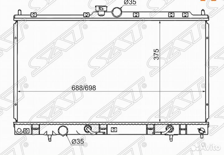 Радиатор mitsubishi lancer cedia 1.5 /2.0 00-03