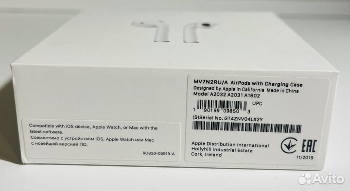 Apple Airpods 2 оригинал