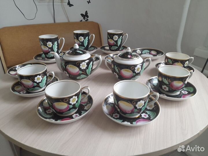 Чайный сервиз Цветы Вербилки СССР