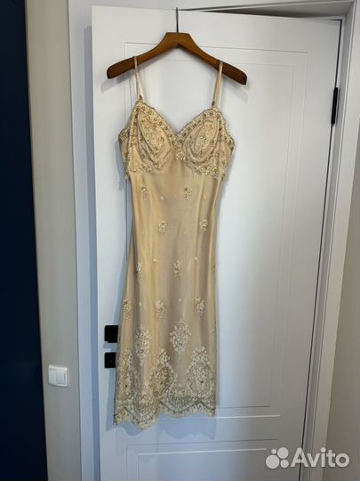 Платье комбинация с кружевом