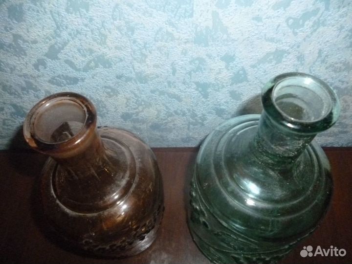 Графины для вина, цветное стекло, СССР