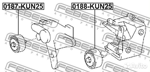 Ролик обводной комплект toyota land cruiser prado