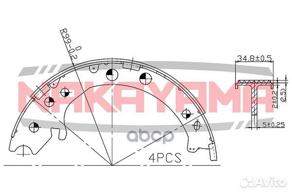 Колодки тормозные HS7286NY nakayama