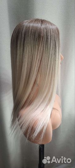 Накладка из натуральных волос блонд