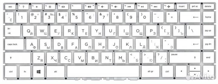 Клавиатура HP Pavilion 14-bp006la белая, OEM