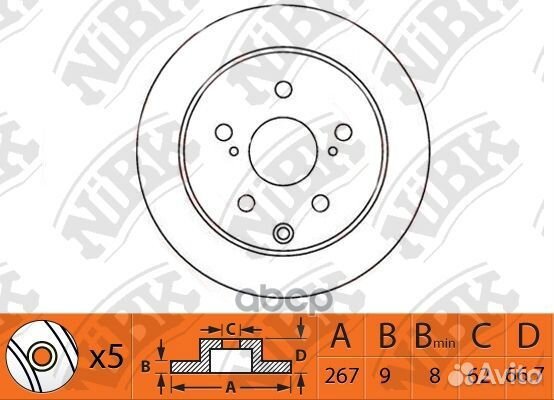 Диск тормозной toyota mark/chaser/cressida/cres