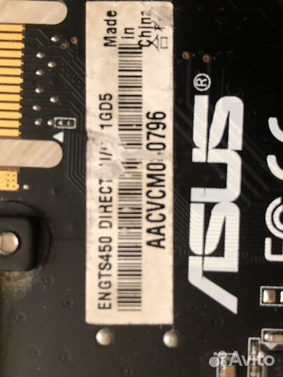 Видеокарта asus GTS 450 1gb