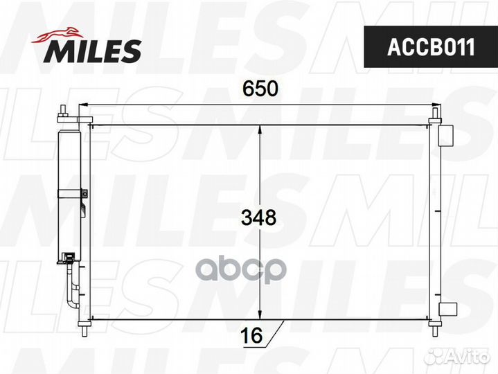 Конденсер nissan note 1.0-1.6 02- / tiida 1.6-1