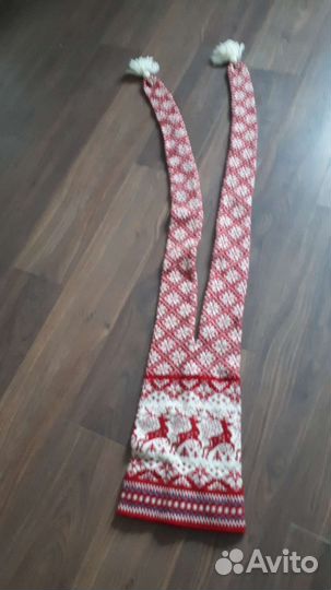 Эстонская национальная шапка-шарф шерсть г. Таллин