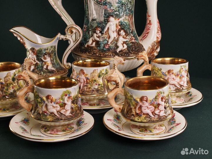Коллекционный чайный сервиз. Capodimonte