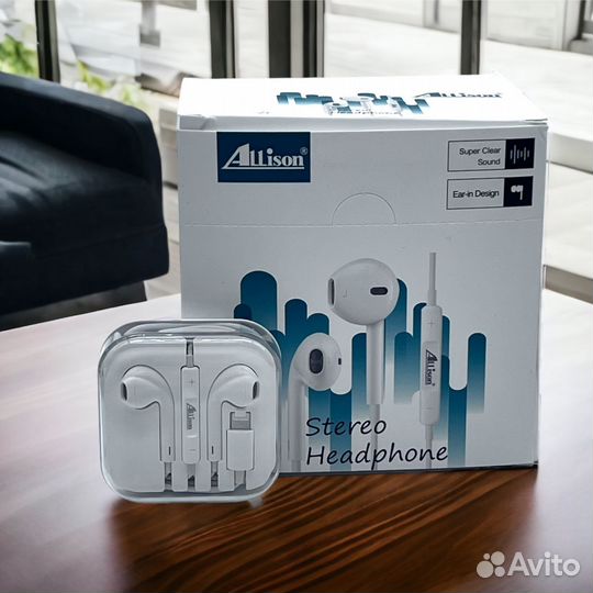 BT гарнитура allison airpods lightning White