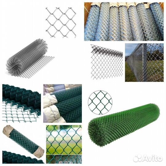 Сетка рабица зеленая и оцинкованная