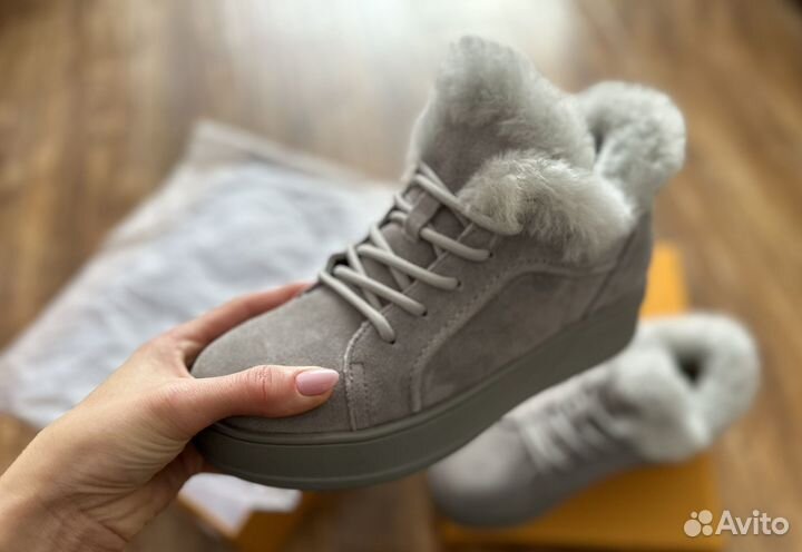 Ботинки кеды зима замшевые 40