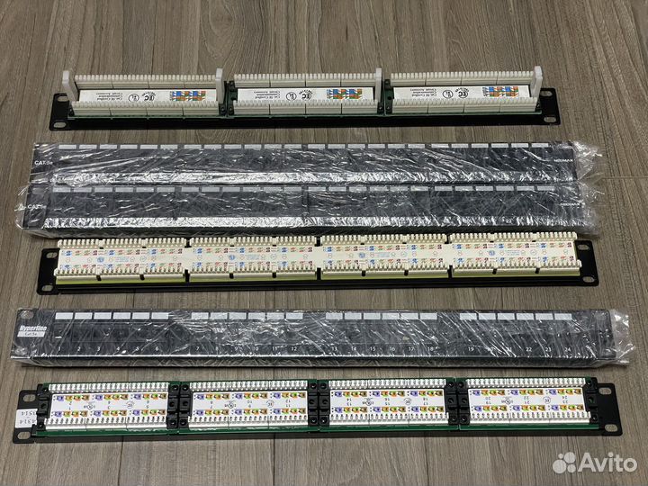 Патч-панели RJ-45, полки в стойку 19