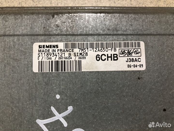 Эбу двигателя Ford Focus 2 1.6 100 л.с АКПП hwda