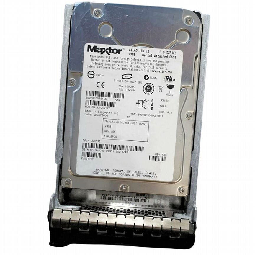 [M8032] Жесткий Диск Dell 73gb Sas 3,5" Hdd M8032