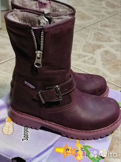 Сапоги зимние натуральная кожа новые