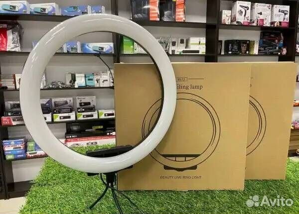 Кольцевая лампа 33см со штативом Гарантия Арт:121