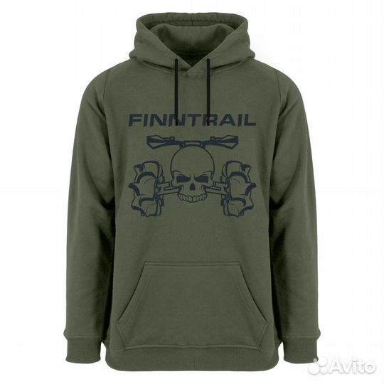 62512Худи Finntrail ATV skull 6807 хаки