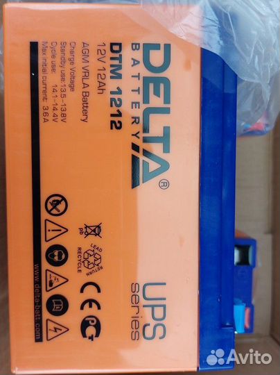 Аккумулятор delta dtm 1212