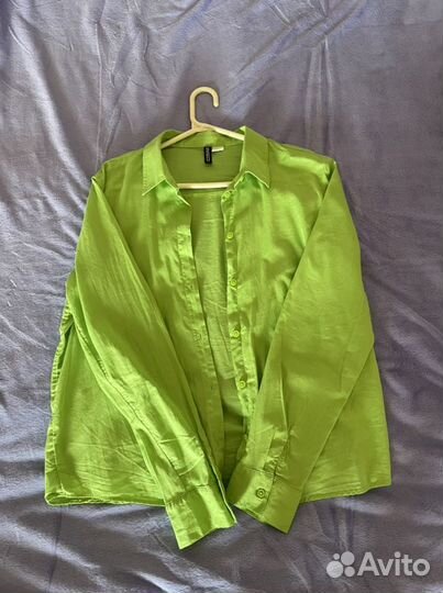 Зеленая рубашка HM