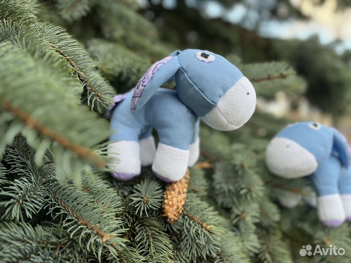 Мягкая игрушка ручной работы 25 см (ослик)