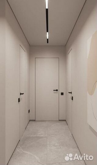 Межкомнатные скрытые двери под отделку