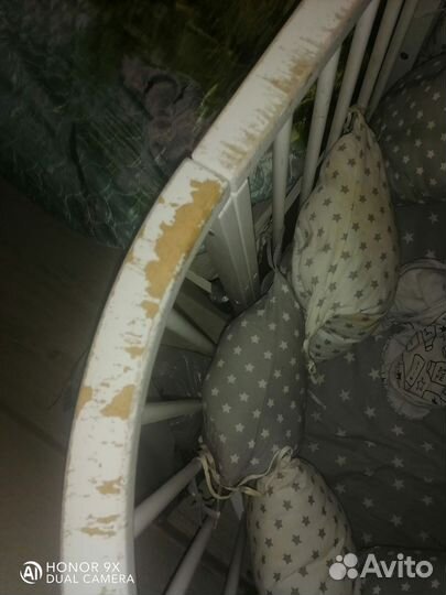 Детская кроватка круглая овальная