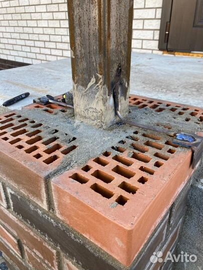 Кирпич, столбы, заборы под ключ