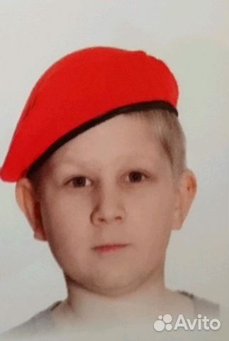 Берет красный детский военный