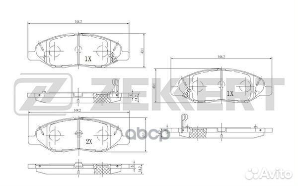 Колодки торм. диск. передн. Nissan Note (K11E)