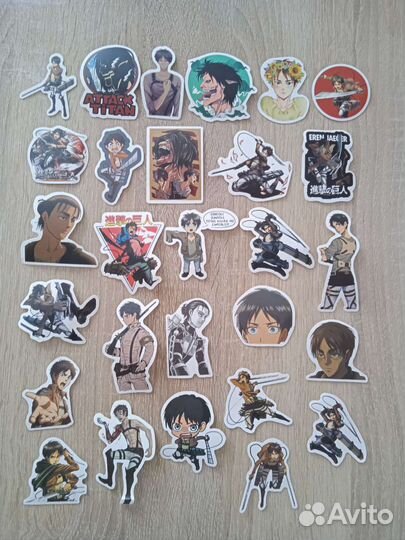 Наклейка стикеры аниме Эрен Йегер