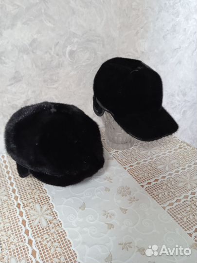 Меховая мужская кепка(нерпа-норка)