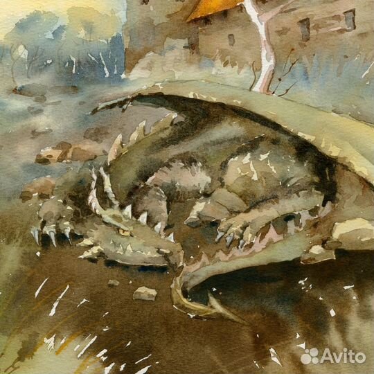 Фэнтези картина с драконом Для детей