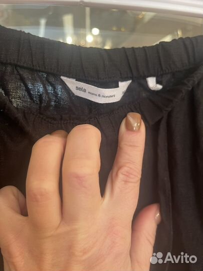 Брюки лен прямые