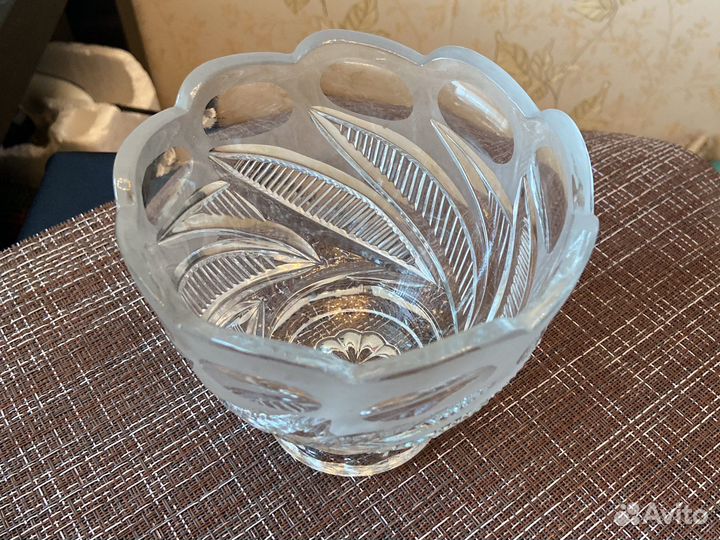 Ваза конфетница хрусталь