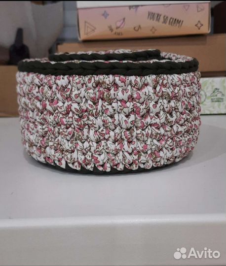 Вязаные корзинки