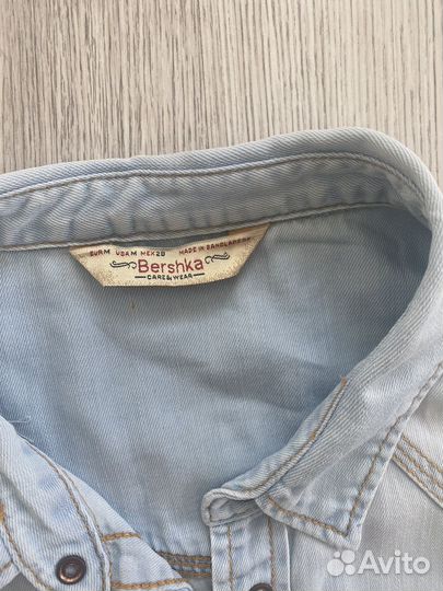 Джинсовая рубашка bershka рразмер M