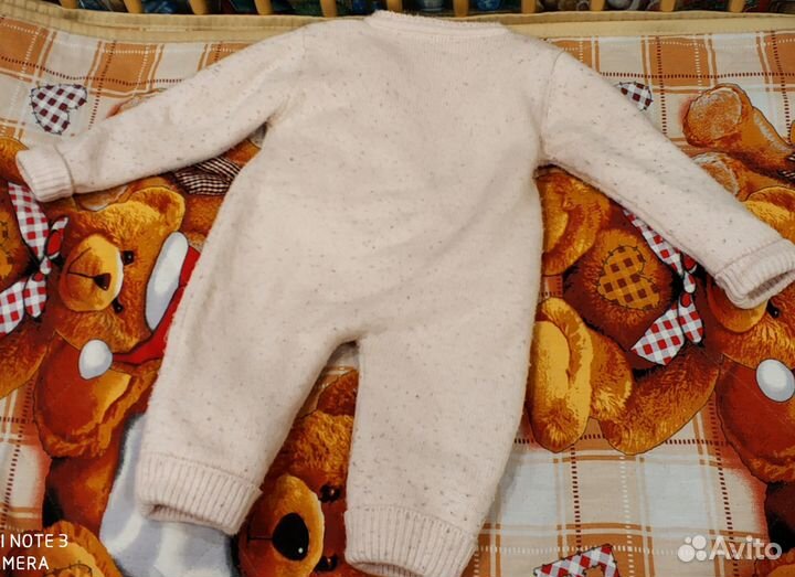 Комбинезон для девочки вязанный 74