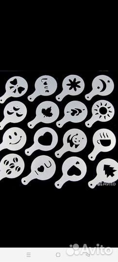 Трафареты для кофе+Карандаш бариста для этчинга