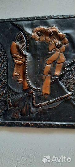 Чеканка медная СССР Картина