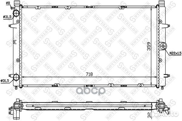 10-25008-SX радиатор системы охлаждения VW T4