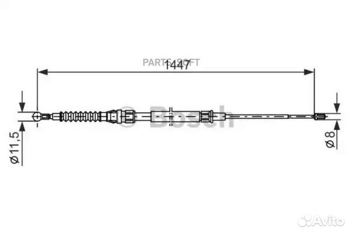 Bosch 1987477958 Трос стоян торм Skoda Octavia Yet