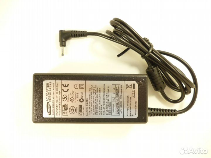 Новый блок питания Samsung 60W 19V 3.16A (3.0x1.1)