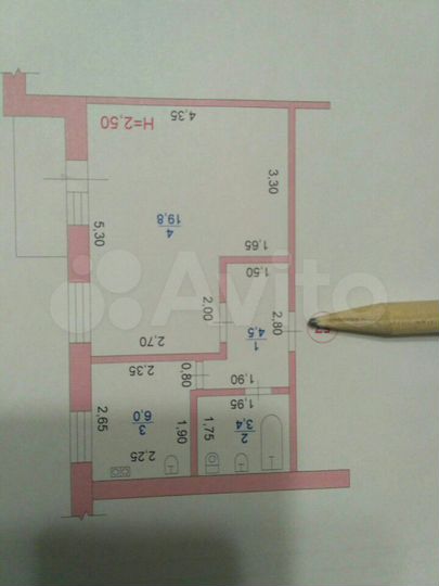 1-к. квартира, 34 м², 8/9 эт.