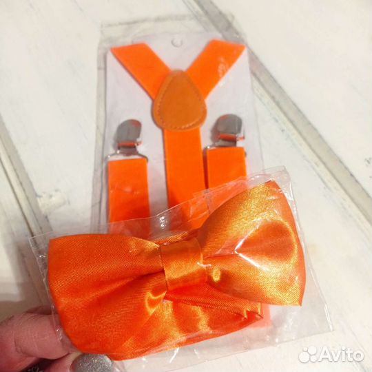 Подтяжки и галстук бабочка детские