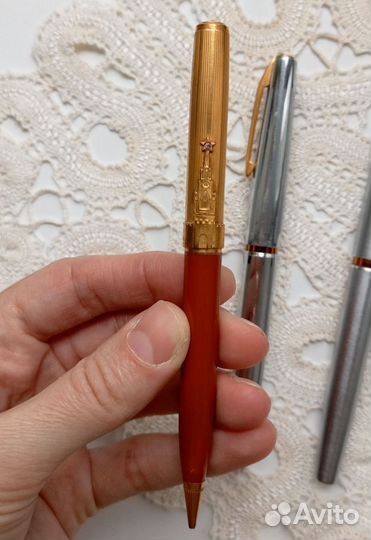 Ручки с золотыми перьями и карандаш СССР