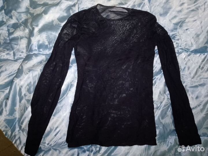 Прозрачная кофта чёрная